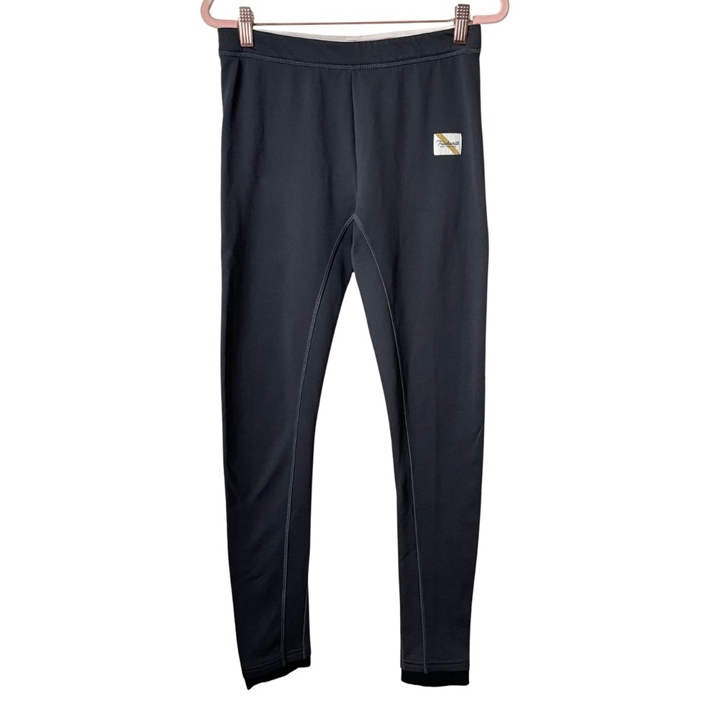 Tracksmith Pants Womens Medium Charcoal Gray Wool Running Tights Leggings Lined